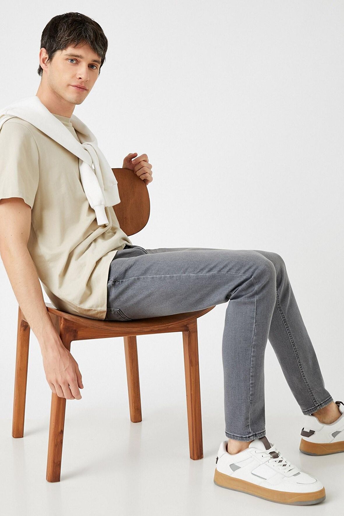 Erkek Gri Pantolon 1YAM43017LD