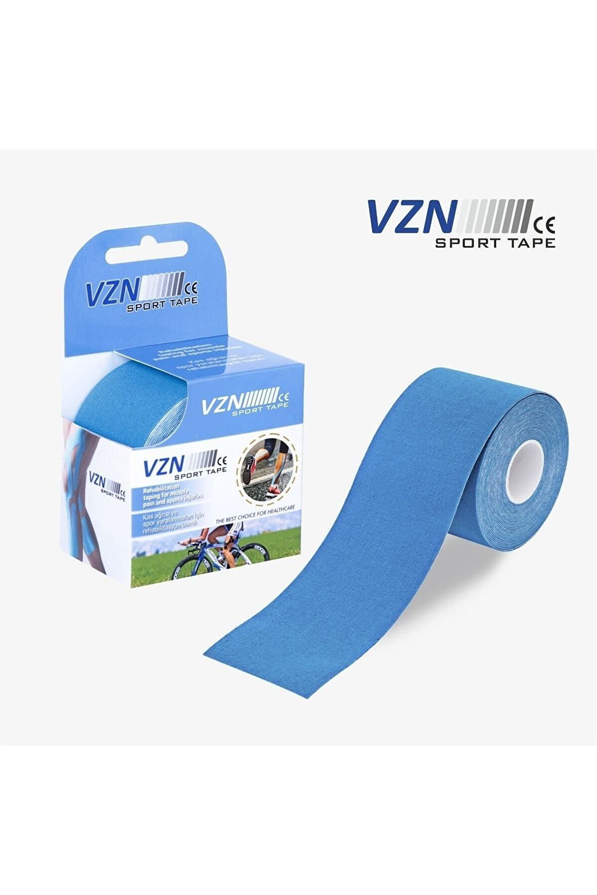 Medikalcim Tape Mavi Renk Kinesio Ağrı Bandı 5 Metre X 5 Cm