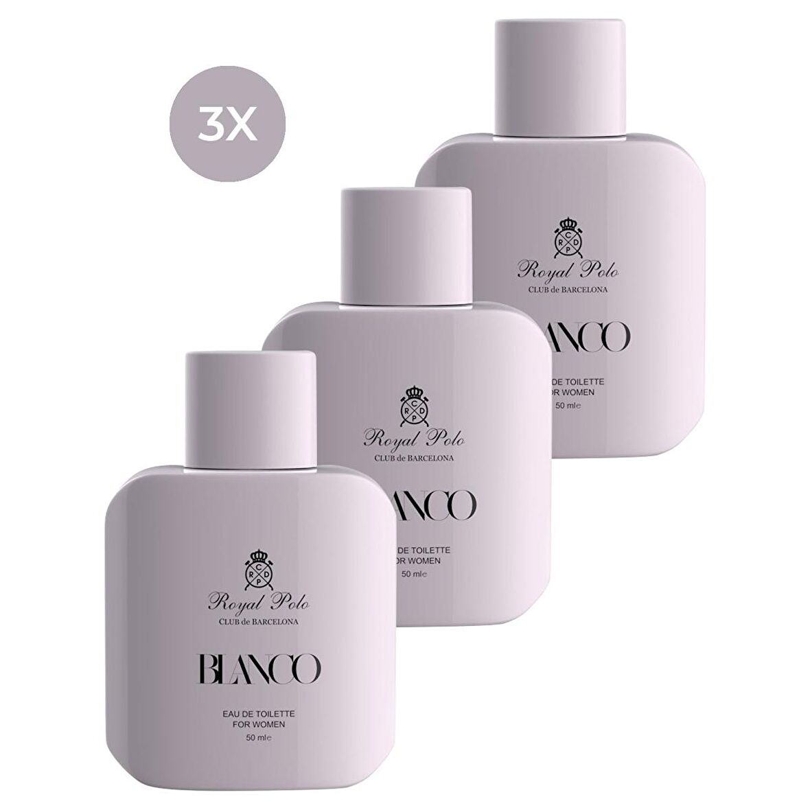 Royal Club de Polo Barcelona Blanco 50 ml EDT Kadın Parfüm Seti (x3) STCC011085