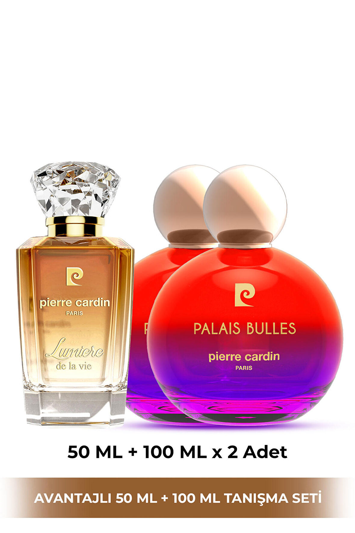 Pierre Cardin Lumiere De La Vie EDP 50 ml ve Palais Bulles EDP 100 ml ikili Kadın Parfüm Seti STCC021277