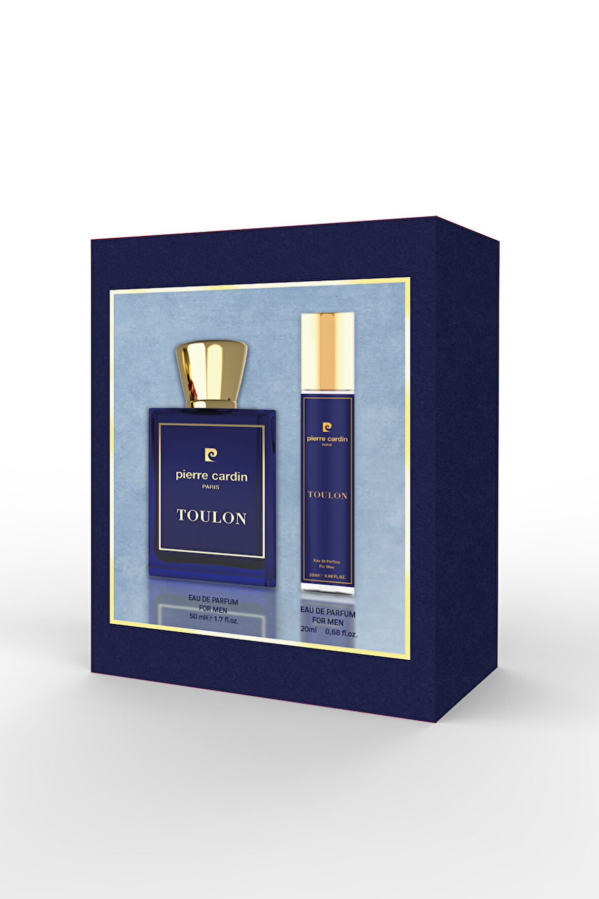 Toulon 50 ml & 20 ml EDT Erkek Parfüm Seti | Odunsu, Fresh | Yeşil Elma, Portakal, Sardunya, Amber