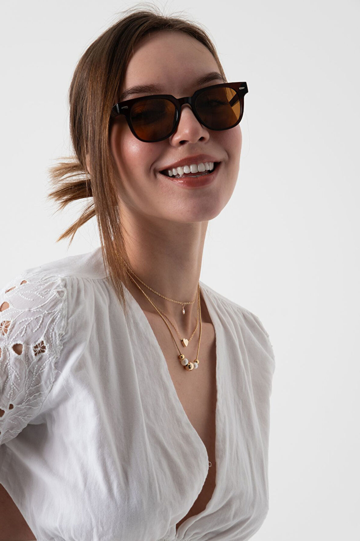 Aqua di Polo 1987 Kadın Kahverengi Güneş Gözlüğü APSO001502