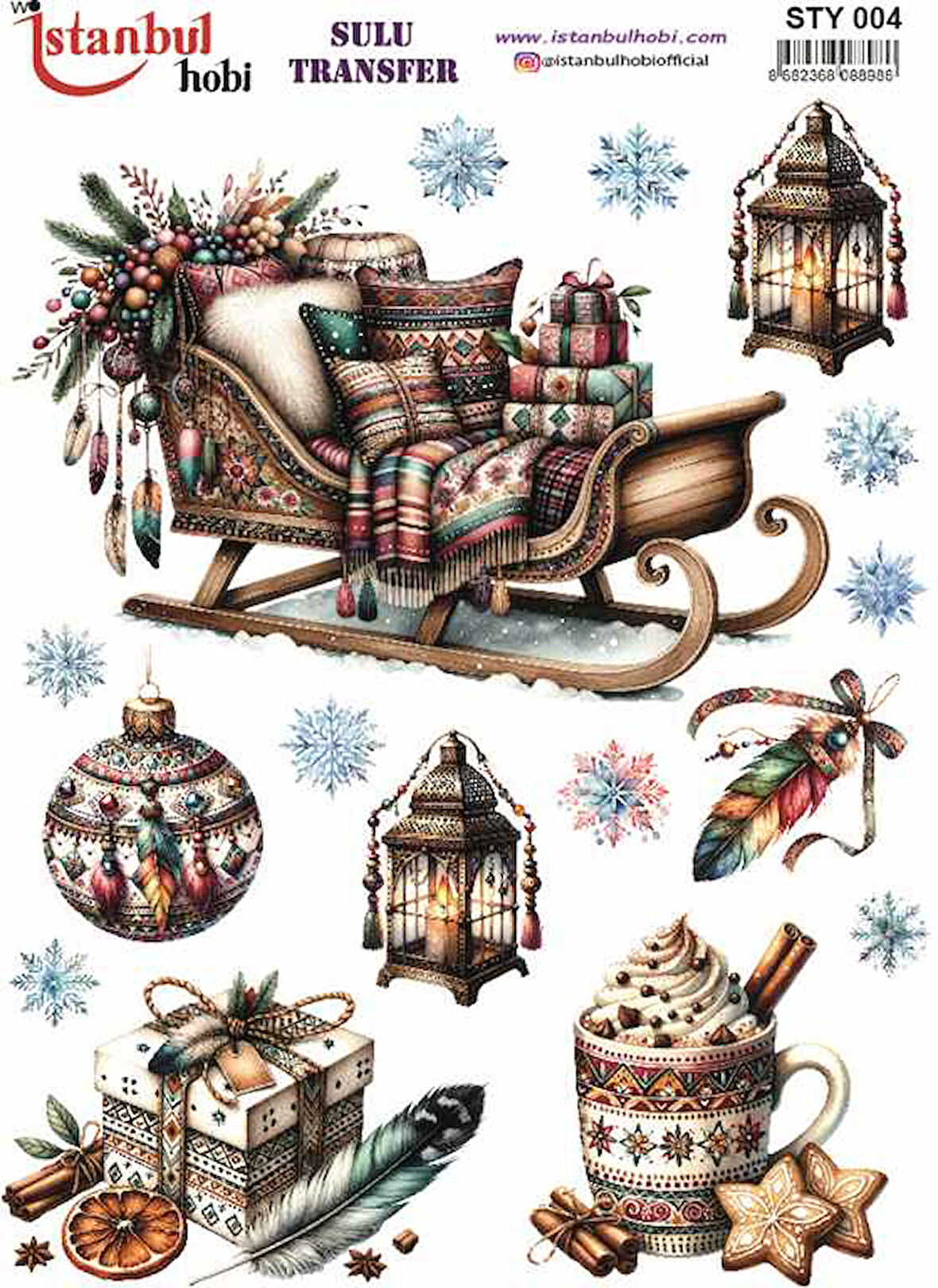 İstanbul Hobi Yılbaşı Temalı Sulu Transfer STY004 (25x35)