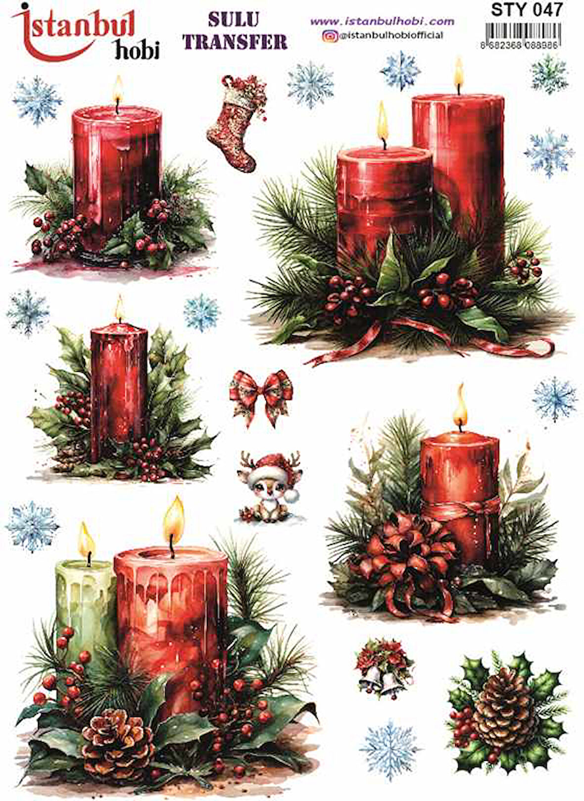 İstanbul Hobi Yılbaşı Temalı Sulu Transfer STY047 (25x35)