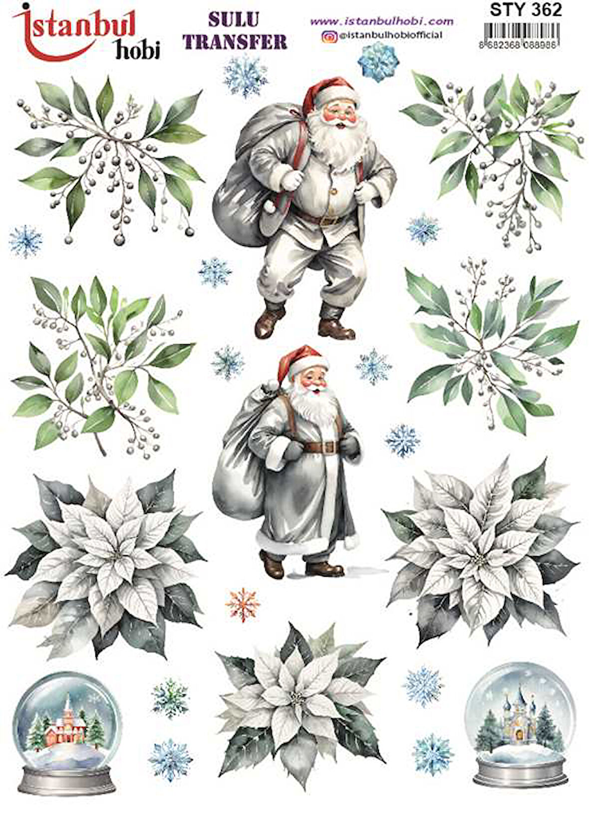 İstanbul Hobi Yılbaşı Temalı Sulu Transfer STY362 (25x35)