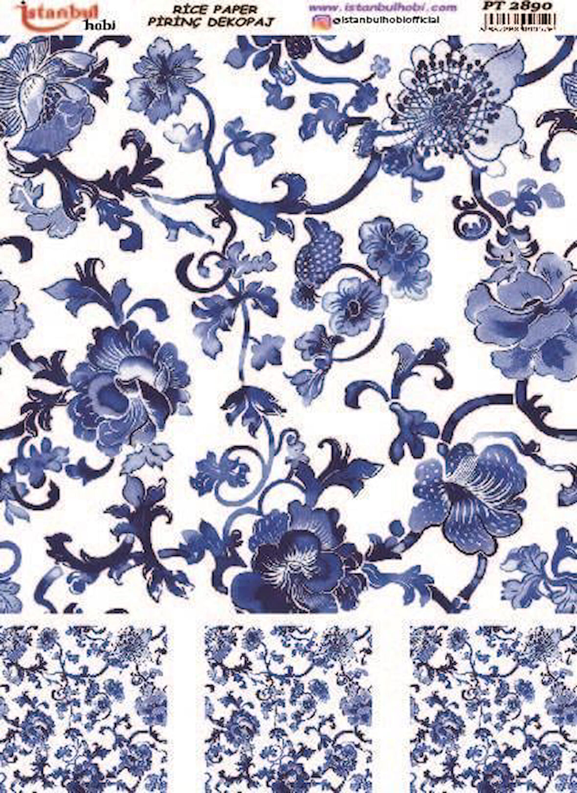 İstanbul Hobi Blue Blanc Pirinç Dekopaj pt2890