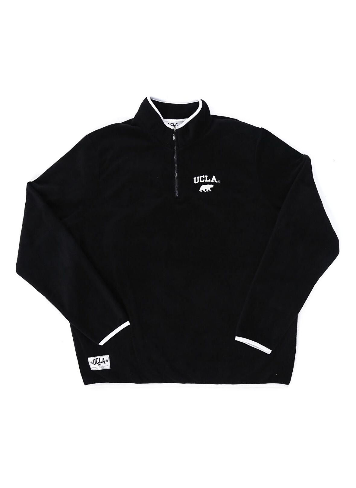 Ucla CORNING Bisiklet Yaka  Standart Kalıp Baskılı Siyah Erkek Sweatshirt