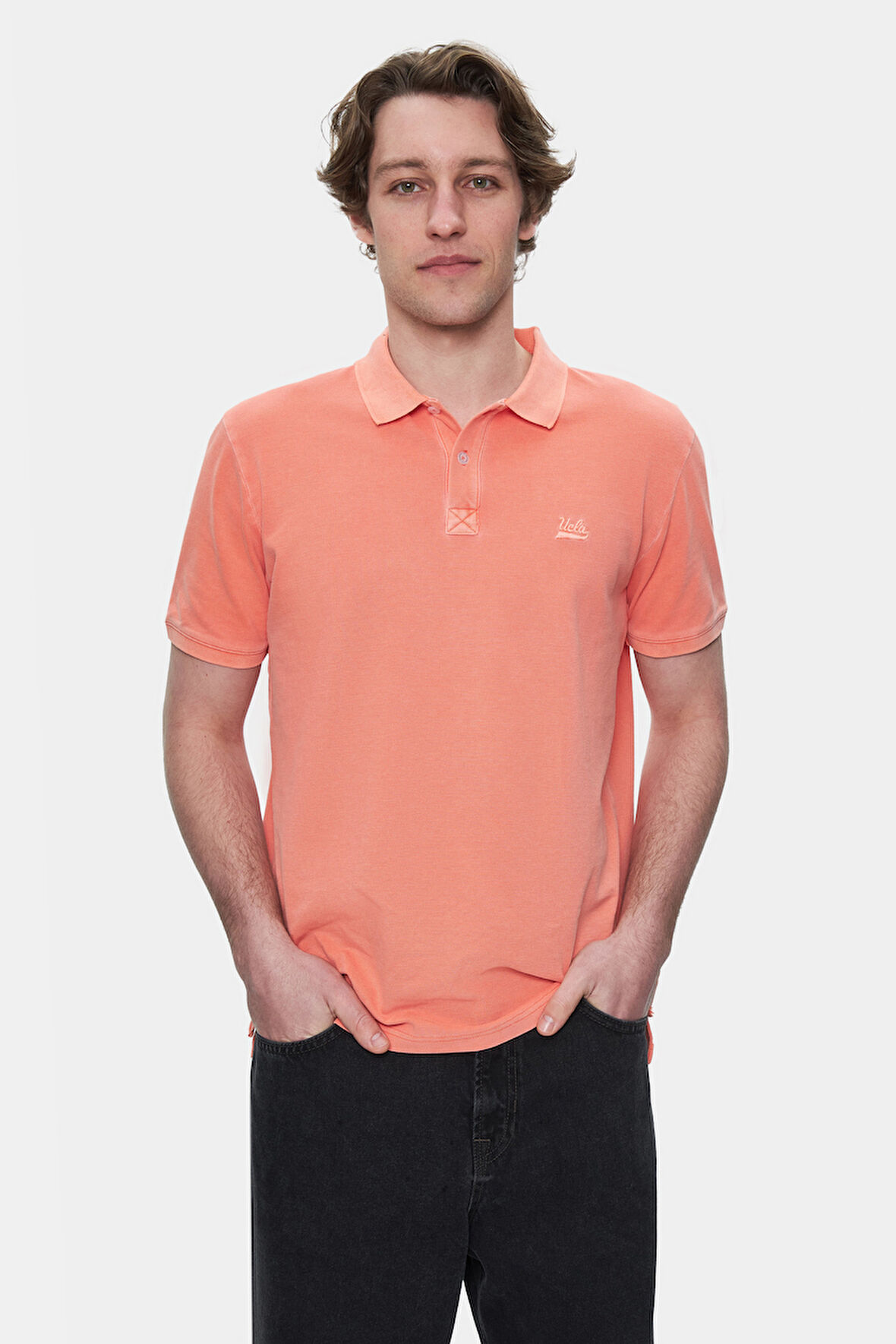 GERARD Sıcak Pembe Polo Yaka Nakışlı Standard Fit Erkek Tshirt
