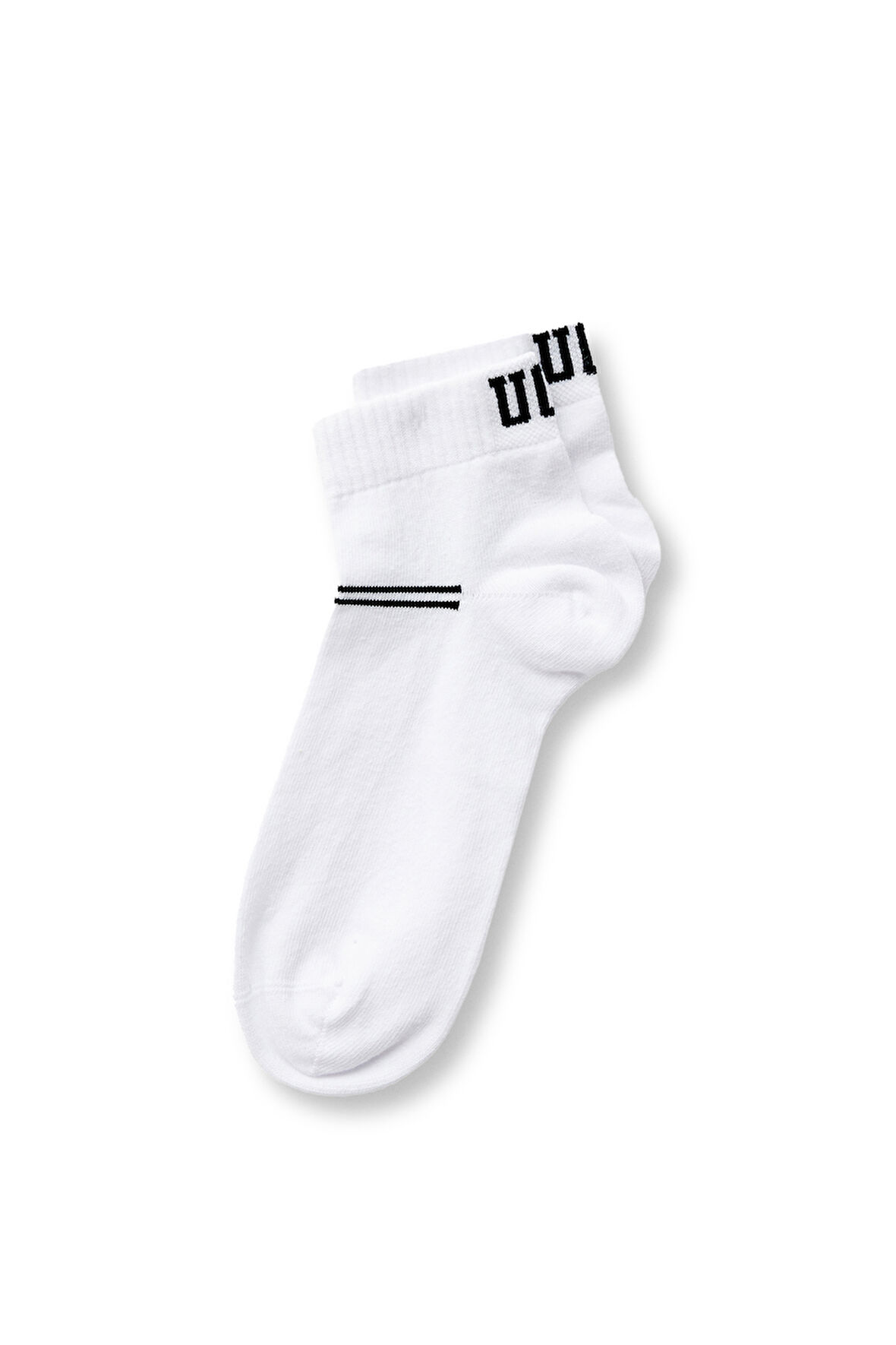 BRENNUS 3'LÜ Beyaz Uzun jakarlı Standard Fit Unisex Çorap