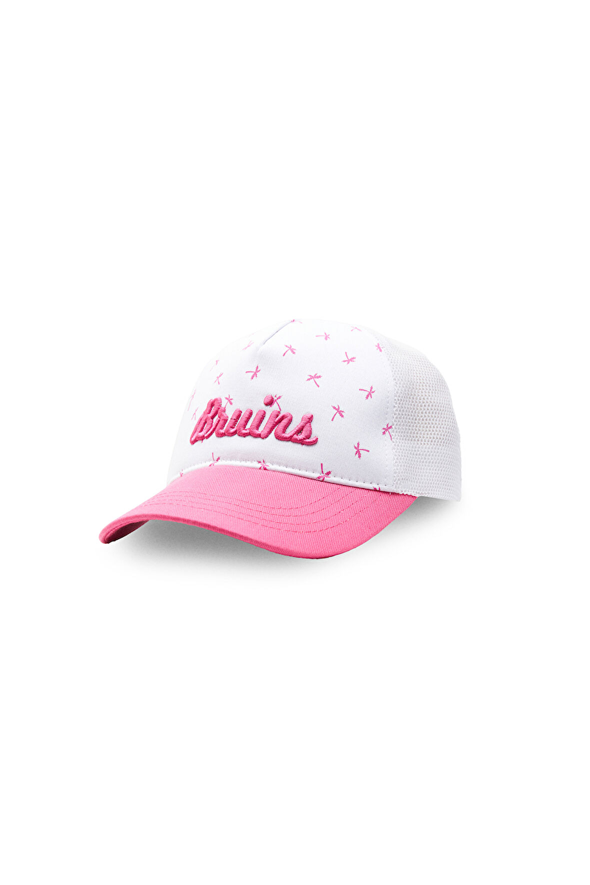 ROXY Şeker Pembe Baseball Cap Fileli Nakışlı Unisex Şapka