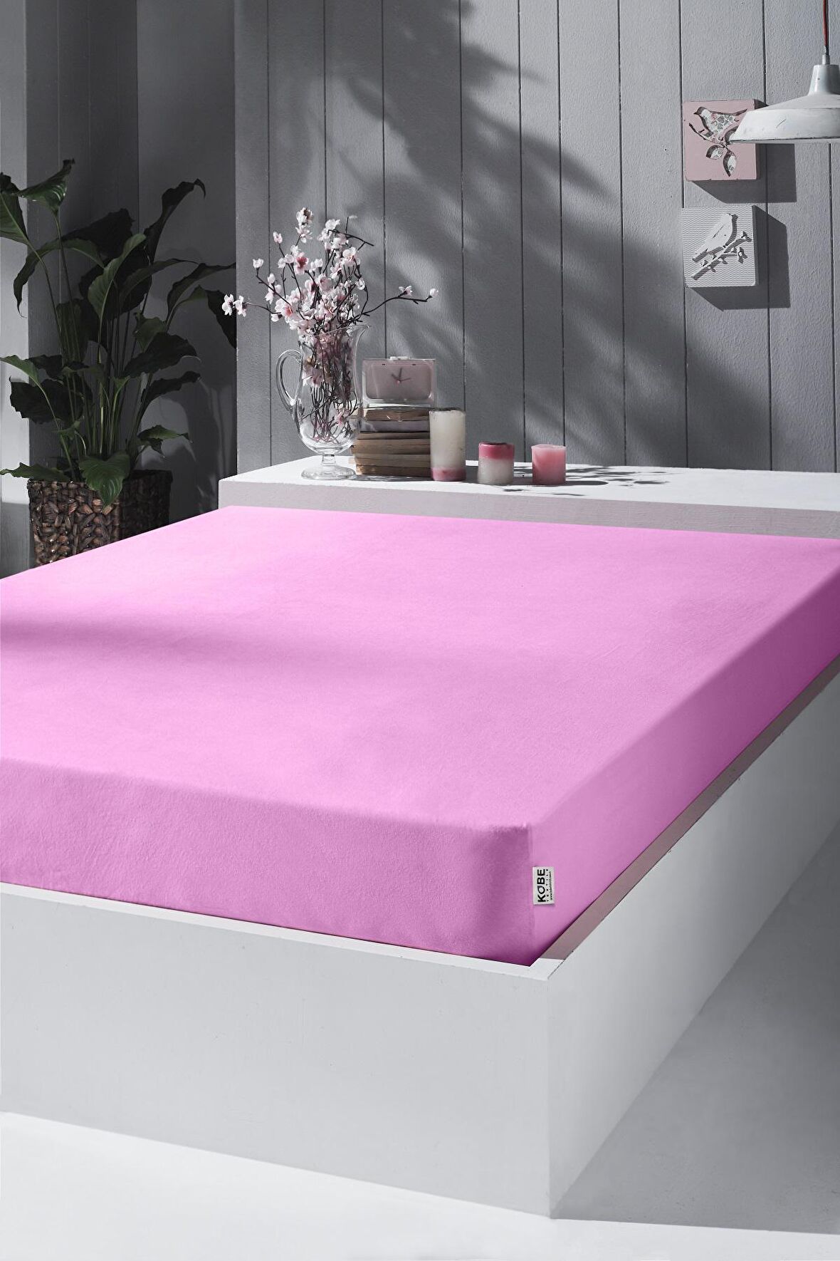 KOBEHOME ÖRME PENYE LASTİKLİ ÇARŞAF, ÇİFT KİŞİLİK , PAMUK-ELASTAN, 230 GR/M²