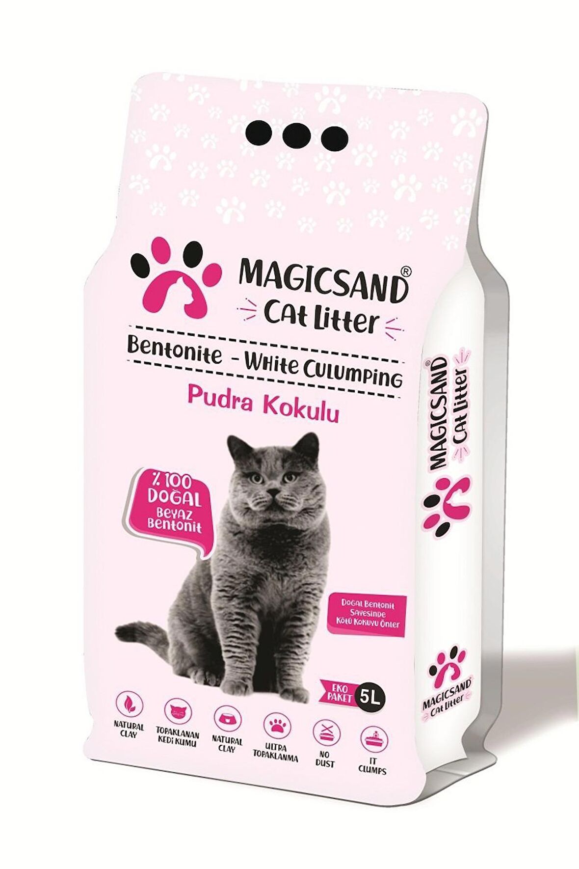 Magic Sand Cat Litter Bebe Pudra Kokulu Kedi Kumu 5 Lt