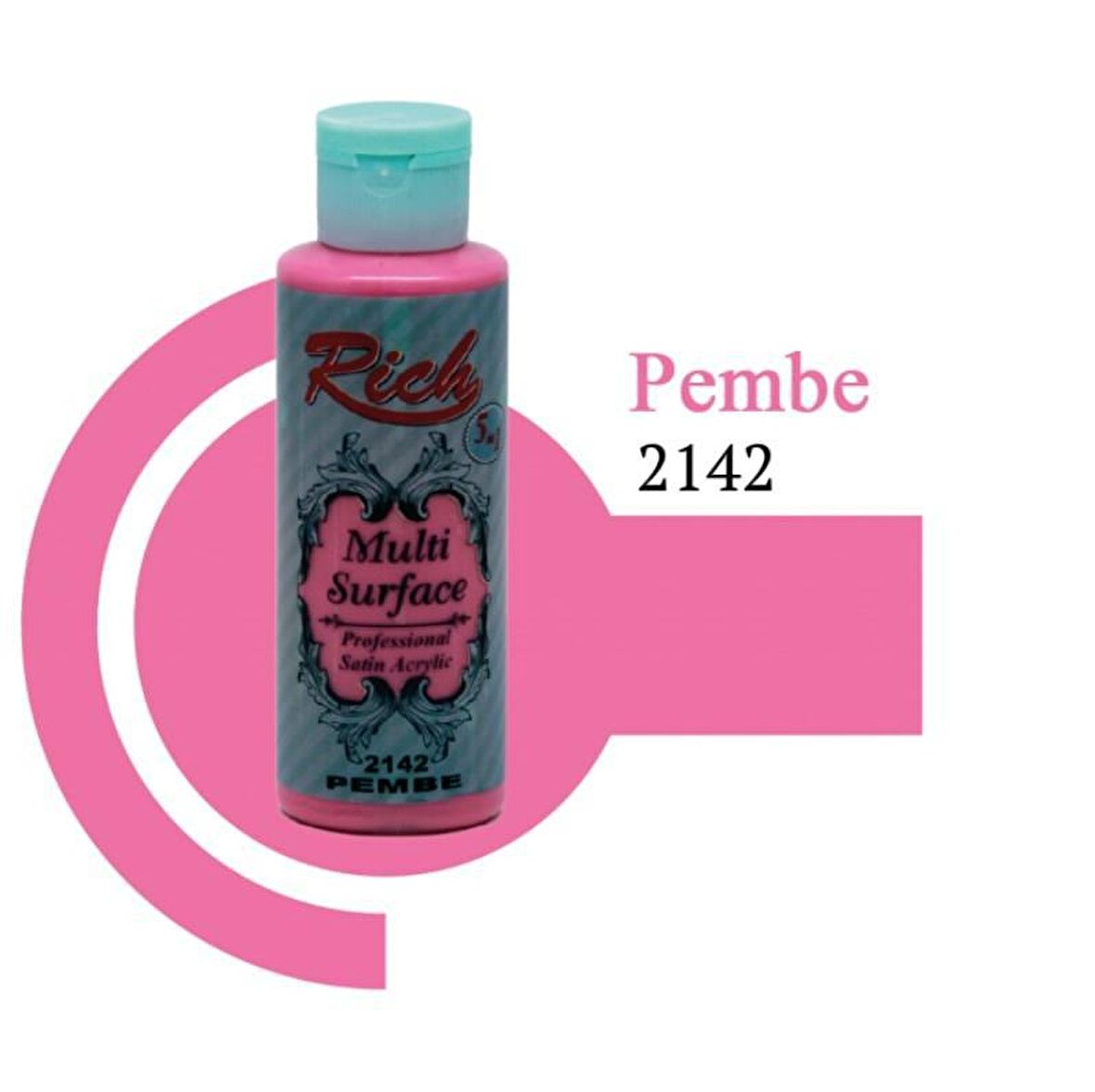 Rich Multi Surface Akrilik Boya 120ml 2142 Pembe