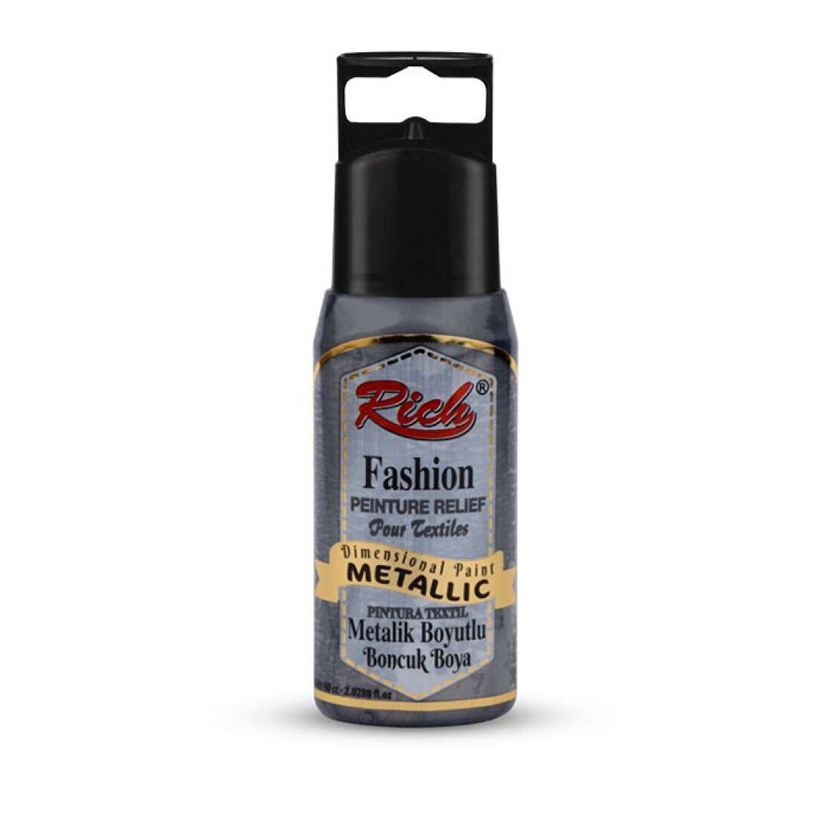 Rich Boyutlu Boncuk Boya 60cc Metalik Füme