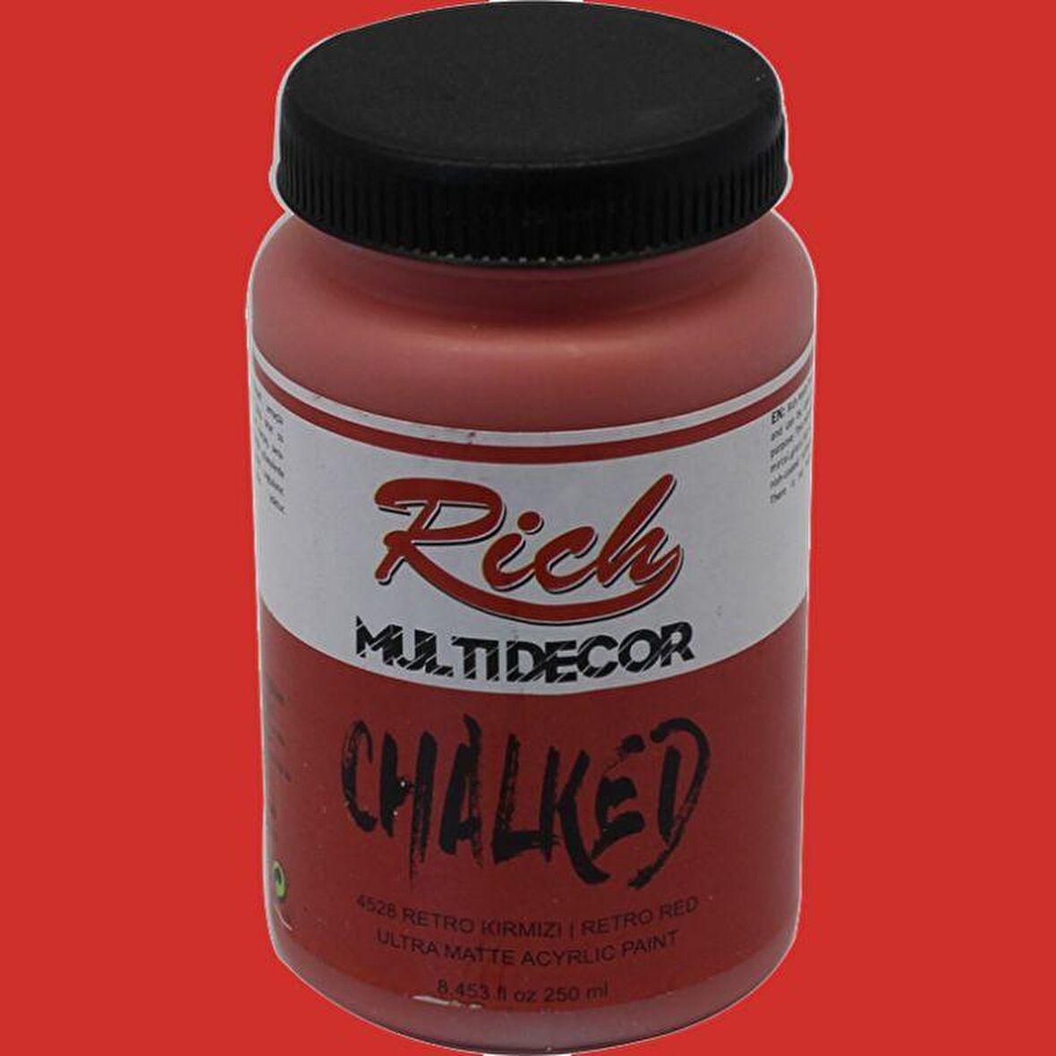 Rich Multi Decor Chalked Akrilik Boya 250ml 4528 Retro Kırmızı
