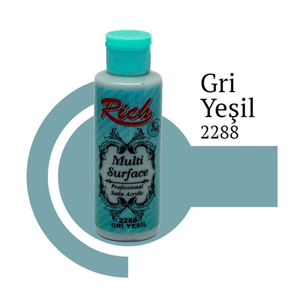 Rich Multi Surface Akrilik Boya 120ml 2288 Gri Yeşil