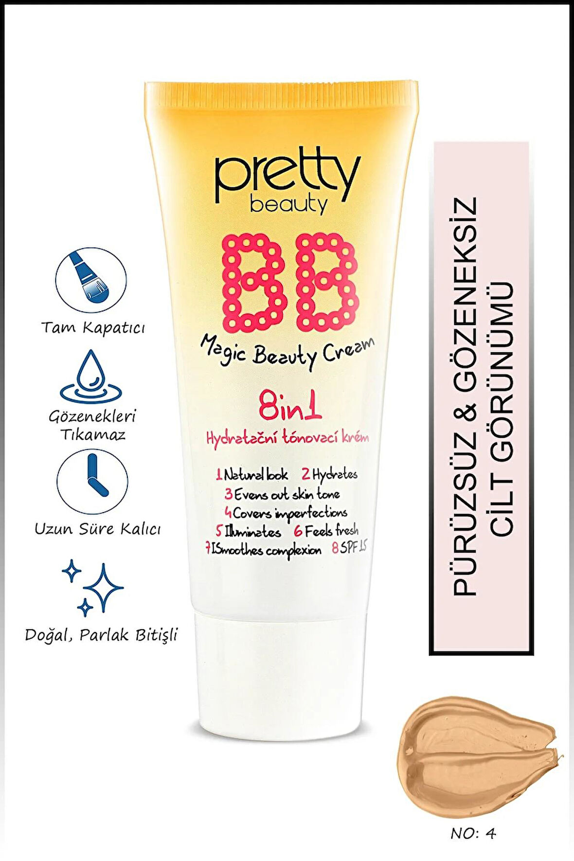 Gold Pretty Beauty (No:04) BB Magic Beauty Cream 8in1 Hydratacni Tonovaci Krem 12 m