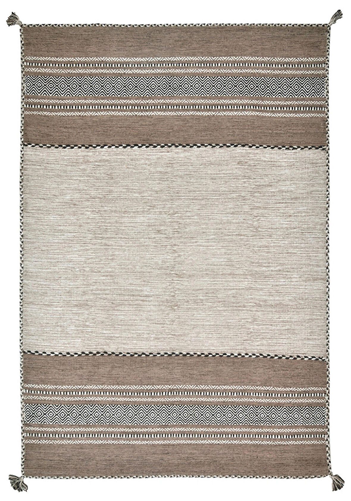 Trb-01 Iskandinav Pamuk Kilim El Dokuma Fildişi