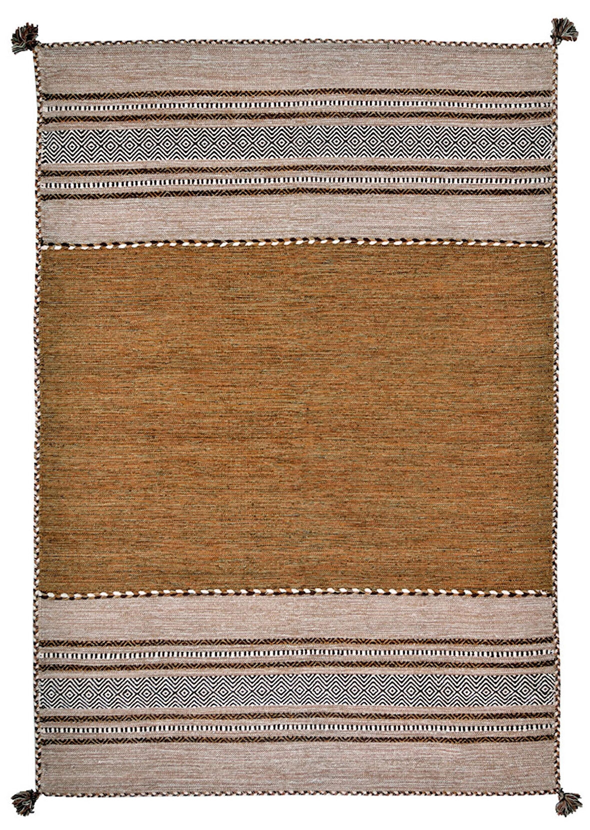 Trb-01 Iskandinav Pamuk Kilim El Dokuma Kahverengi