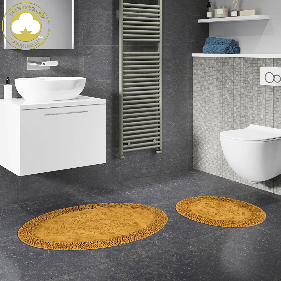 Alanur Salina Oval Cotton Makarnalı 2 Li Paspas