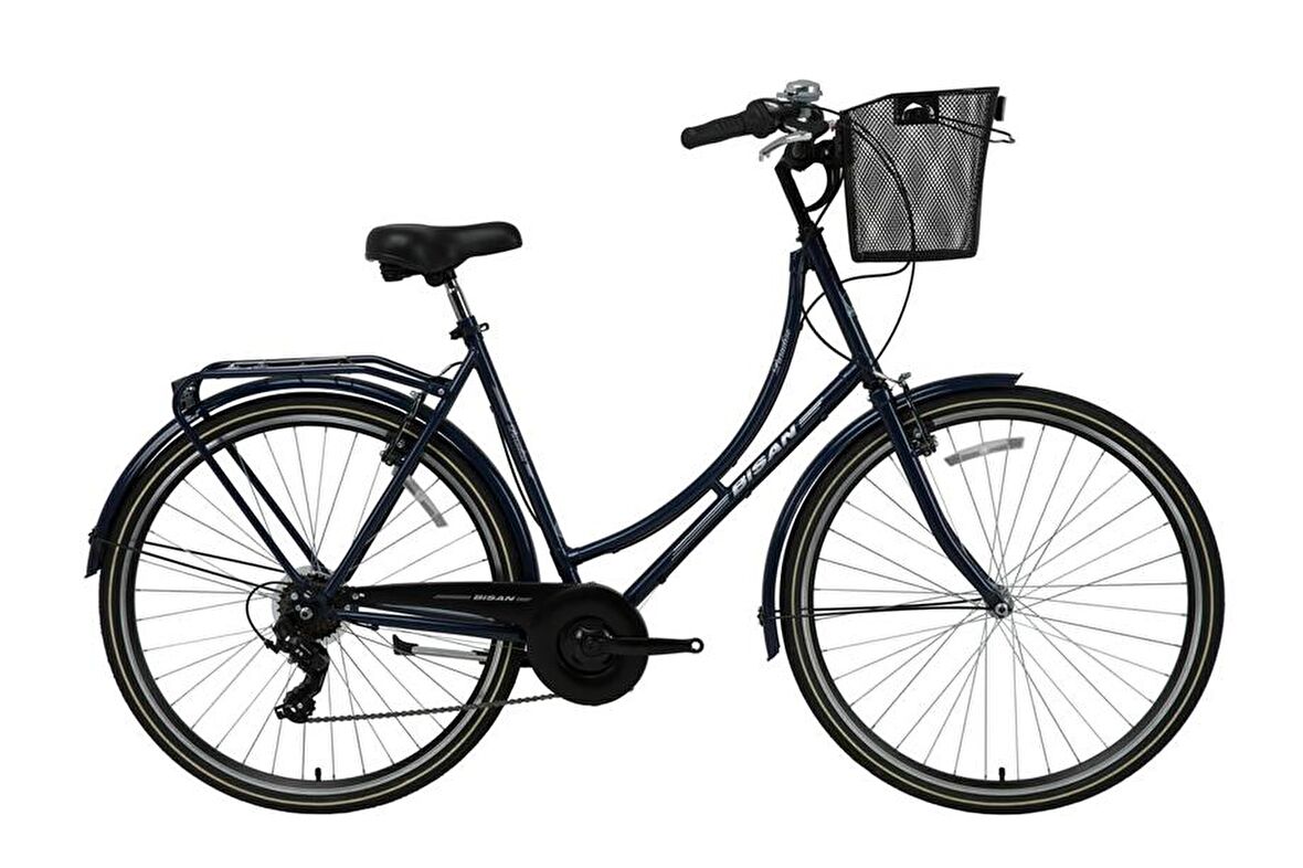BİSAN PARADISE S BAYAN ŞEHİR BİSİKLETİ 54CM V 28 JANT 7 VİTES  SİYAH GRİ