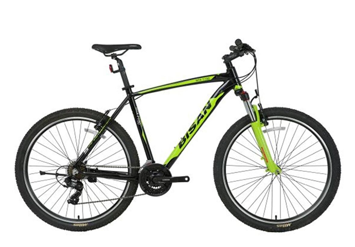 BİSAN MTX 7100 ERKEK DAĞ BİSİKLETİ 48CM V 26 JANT 21 VİTES SİYAH YEŞİL