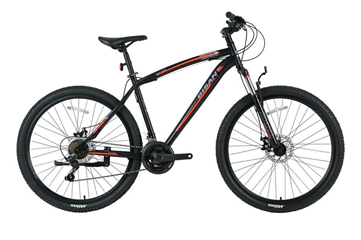 BİSAN MTS 4600 ERKEK DAĞ BİSİKLETİ 44CM MD 26 JANT 21 VİTES MAT SİYAH TURUNCU
