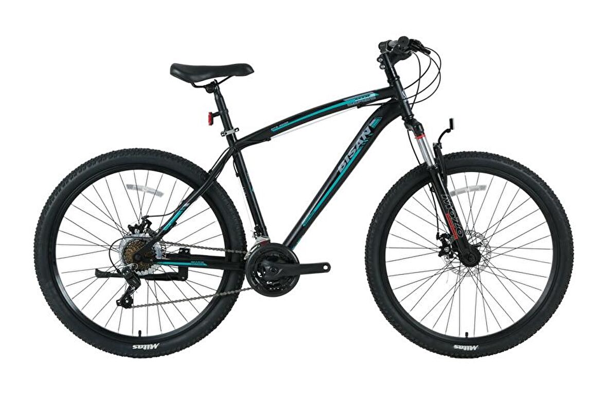 Bisan MTS 4600 26 Jant 21 Vites 44 Cm Mekanik Disk Fren Dağ Bisikleti-Siyah-Mavi