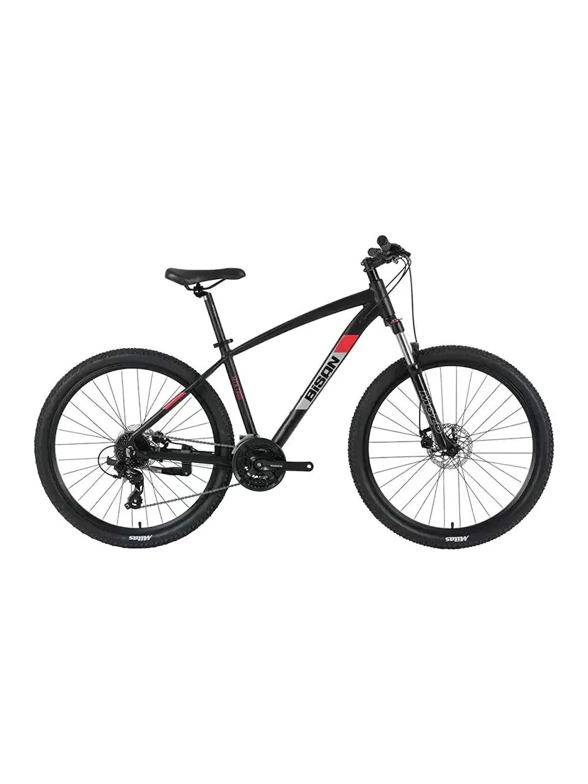 Bisan MTX 7200 MD Fren 24 Vites 29 Jant Dağ Bisikleti Siyah Kırmızı 17 Kadro