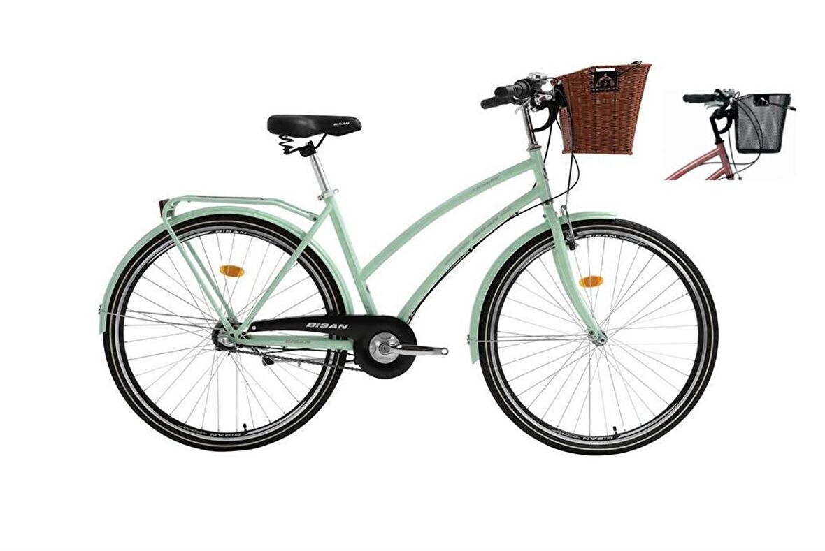 BİSAN SERENITY KADIN ŞEHİR BİSİKLETİ 46CM V 28 JANT NEX.3 VİTES PEMBE SİLVER
