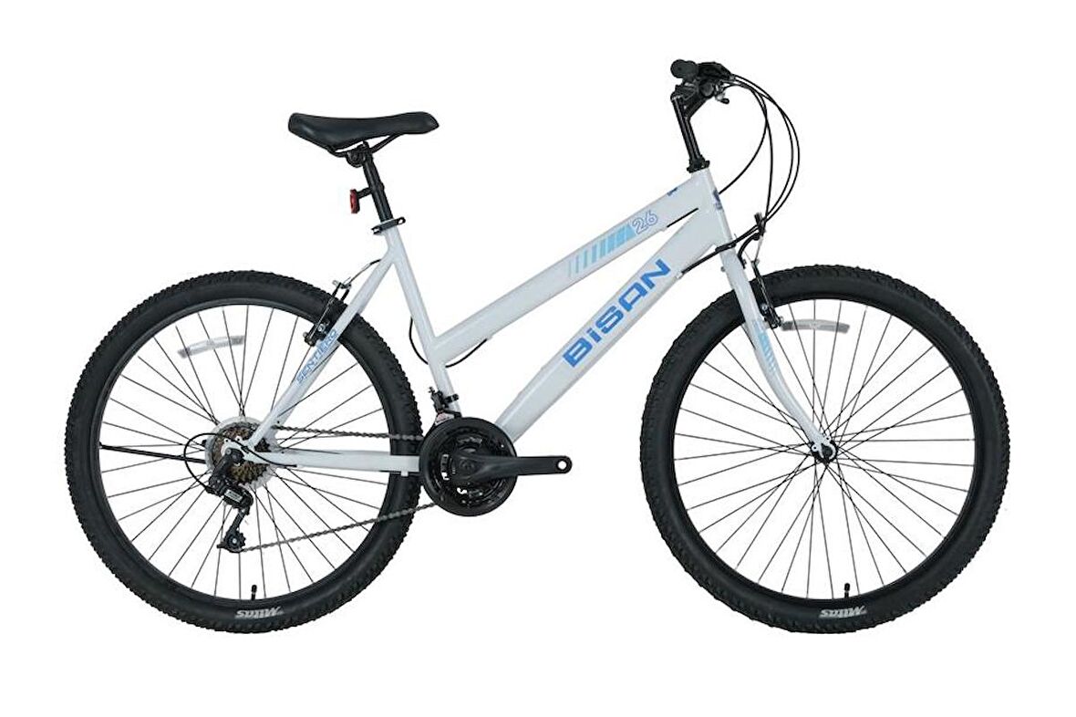 BİSAN SENTIERO KADIN DAĞ BİSİKLETİ 46CM V 26 JANT 21 VİTES METALİK BEYAZ MAVİ