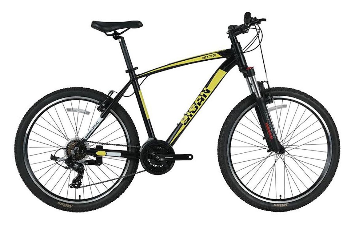 BİSAN MTX 7100 ERKEK DAĞ BİSİKLETİ 48CM V 27.5 JANT 21 VİTES MAT SİYAH SARI