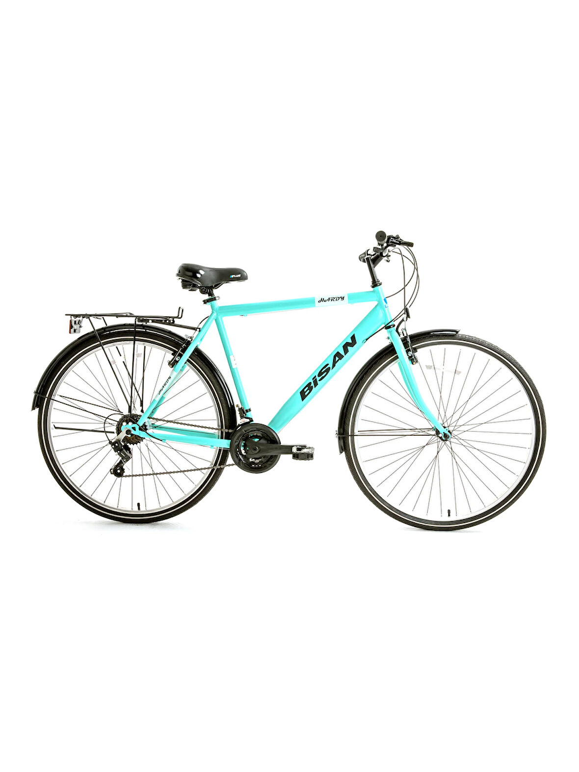 BİSAN HARDY ŞEHİR BİSİKLETİ 46 CM V 28 JANT 21 VİTES TURKUAZ SİYAH BEYAZ