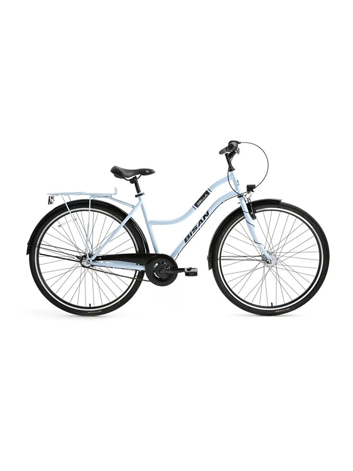 BİSAN BELLA-24 KADIN ŞEHİR BİSİKLETİ 42CM V 26 JANT 3 VİTES BUZ MAVİ SİYAH