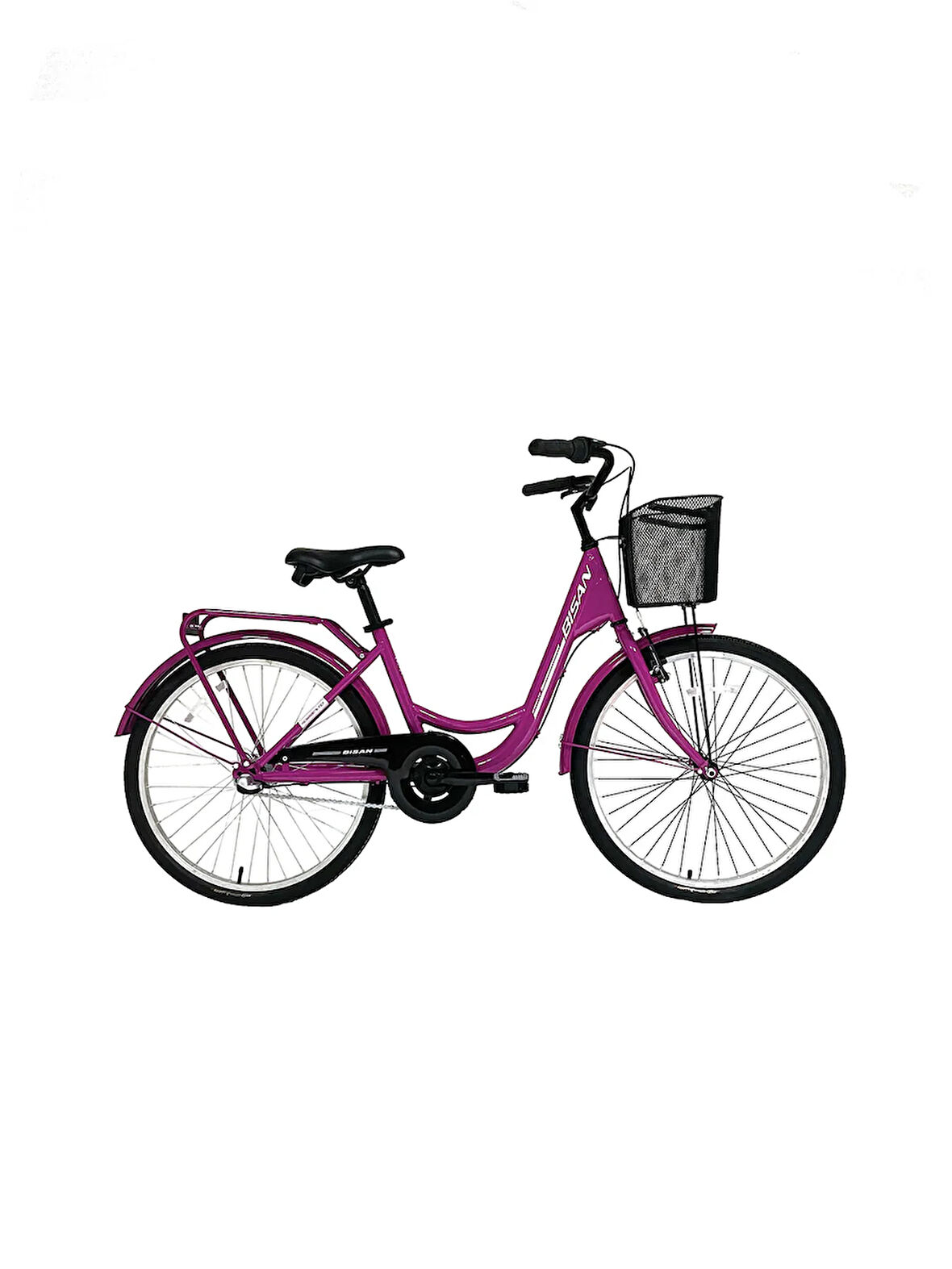 BİSAN SORRENTO ŞEHİR BİSİKLETİ 36 CM V 24 JANT 3 VİTES MOR BEYAZ