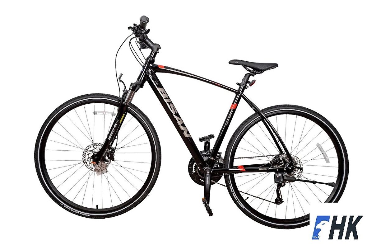 Bisan TRX 8600 HD Disk Fren Altus 27 Vites 28 Jant Trekking Şehir Bisikleti Siyah Turuncu 54 Kadro