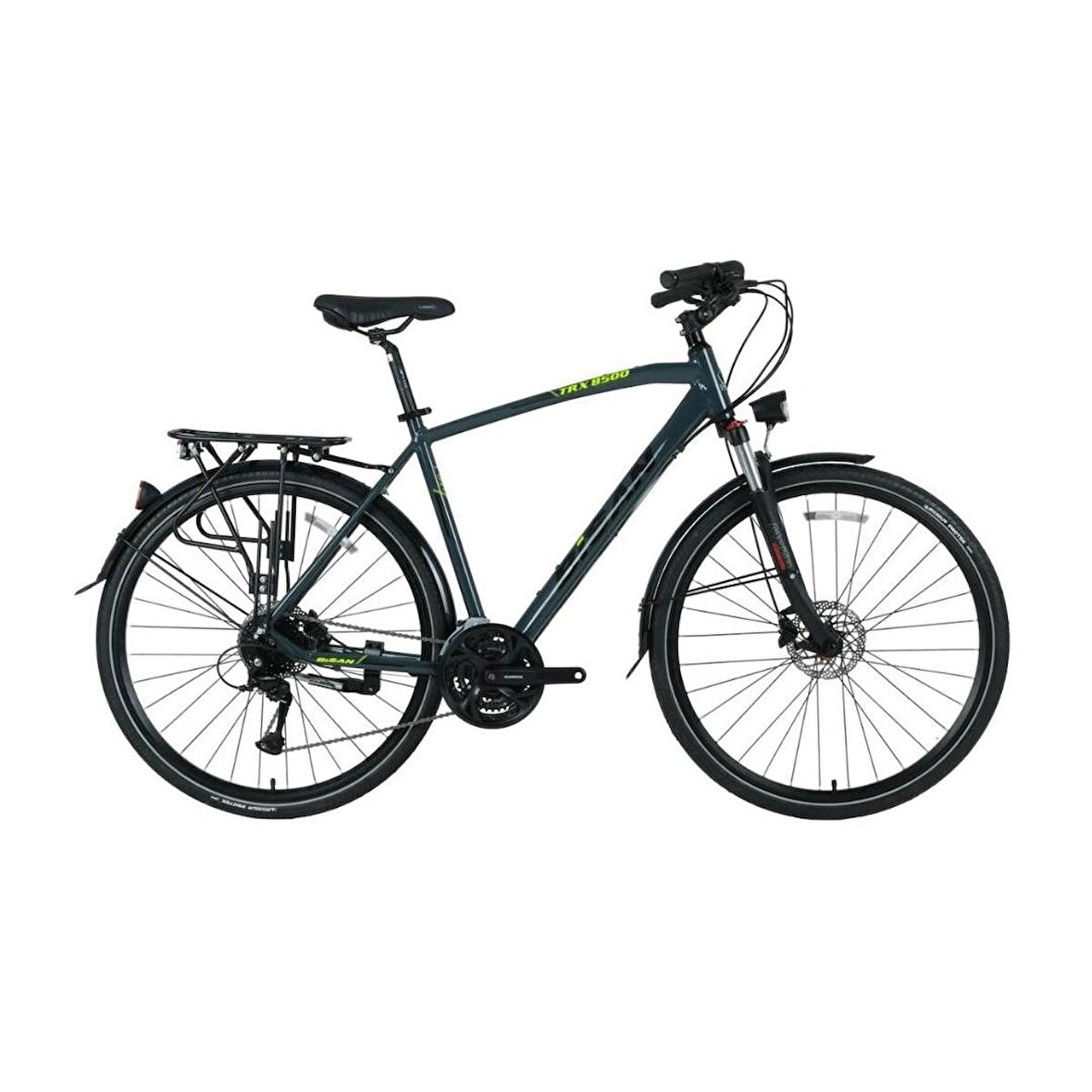 BİSAN TRX 8500 CİTY ŞEHİR BİSİKLETİ 56 CM DİSK FREN 700C 27 VİTES PARLAK GRİ SARI
