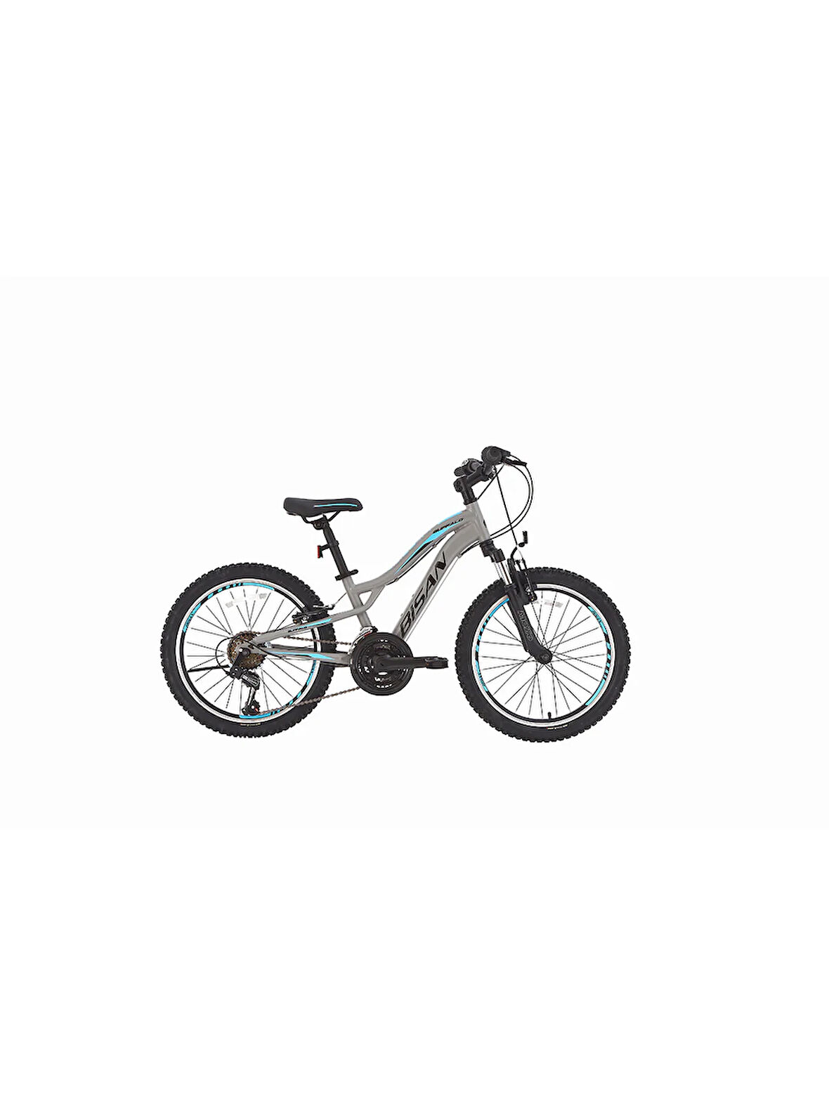 BİSAN BUFFALO ÇOCUK BİSİKLETİ 30 CM V 24 JANT 18 VİTES AÇIK GRİ SİYAH MAVİ