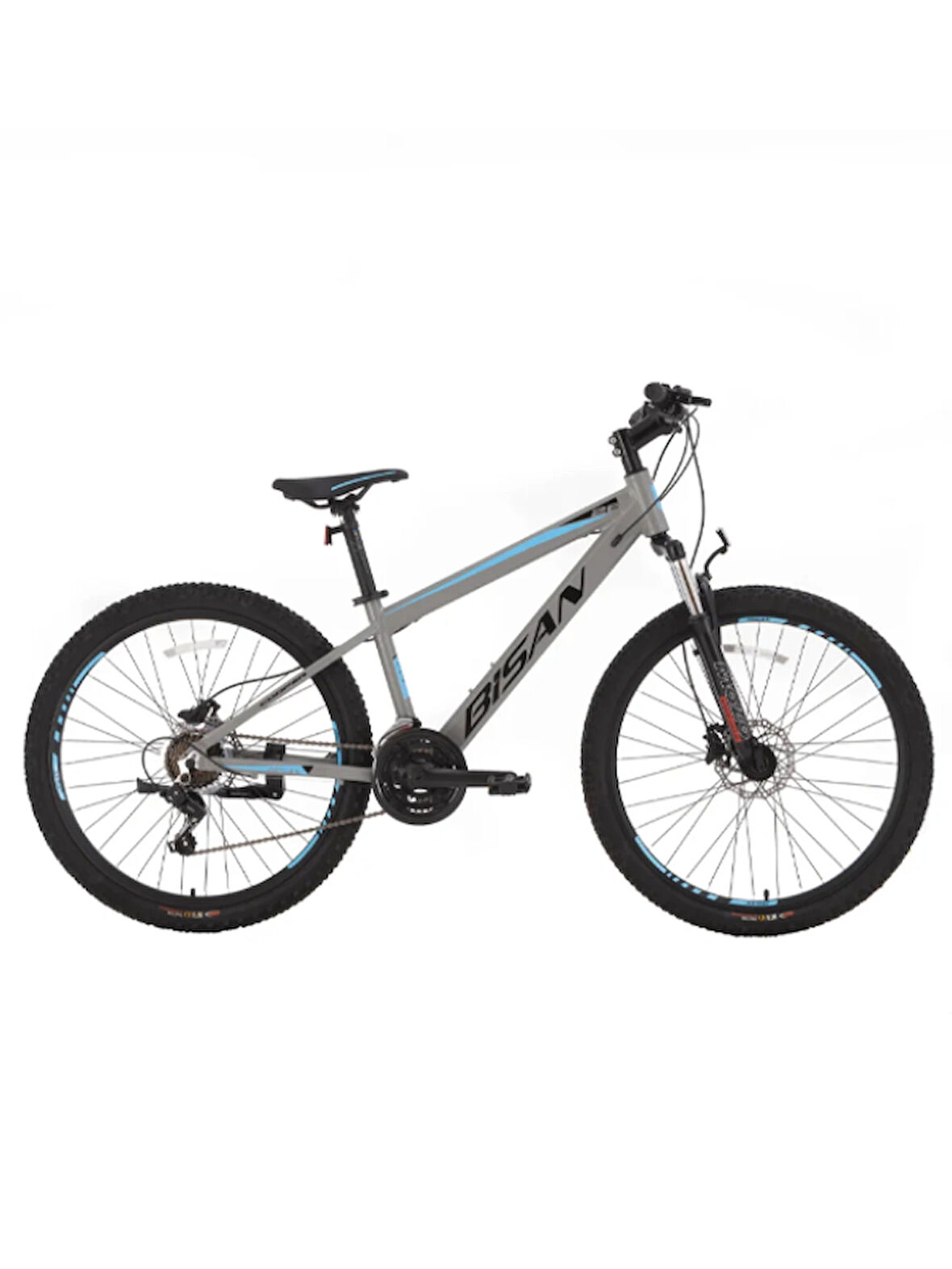 BİSAN COOPER DAĞ BİSİKLETİ 35 CM HD 26 JANT 21 VİTES AÇIK GRİ SİYAH MAVİ