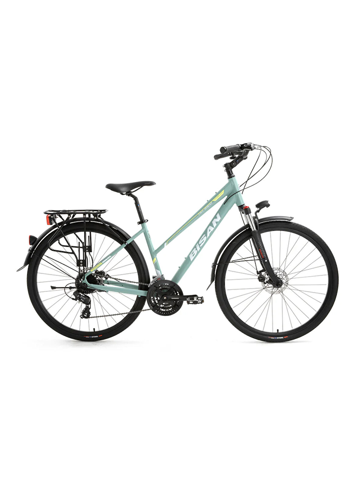 BİSAN TRX 8300 CİTY ŞEHİR BİSİKLETİ 45 CM DİSK FREN 700C 27 VİTES ÇAĞLA YEŞİLİ BEYAZ SARI