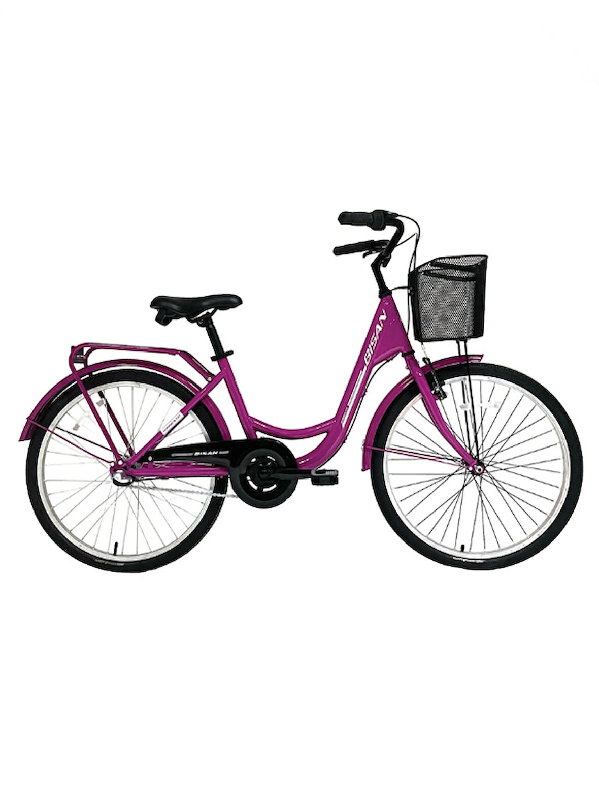 BİSAN SORRENTO-S ŞEHİR BİSİKLETİ 36 CM V 24 JANT 7 VİTES MOR BEYAZ