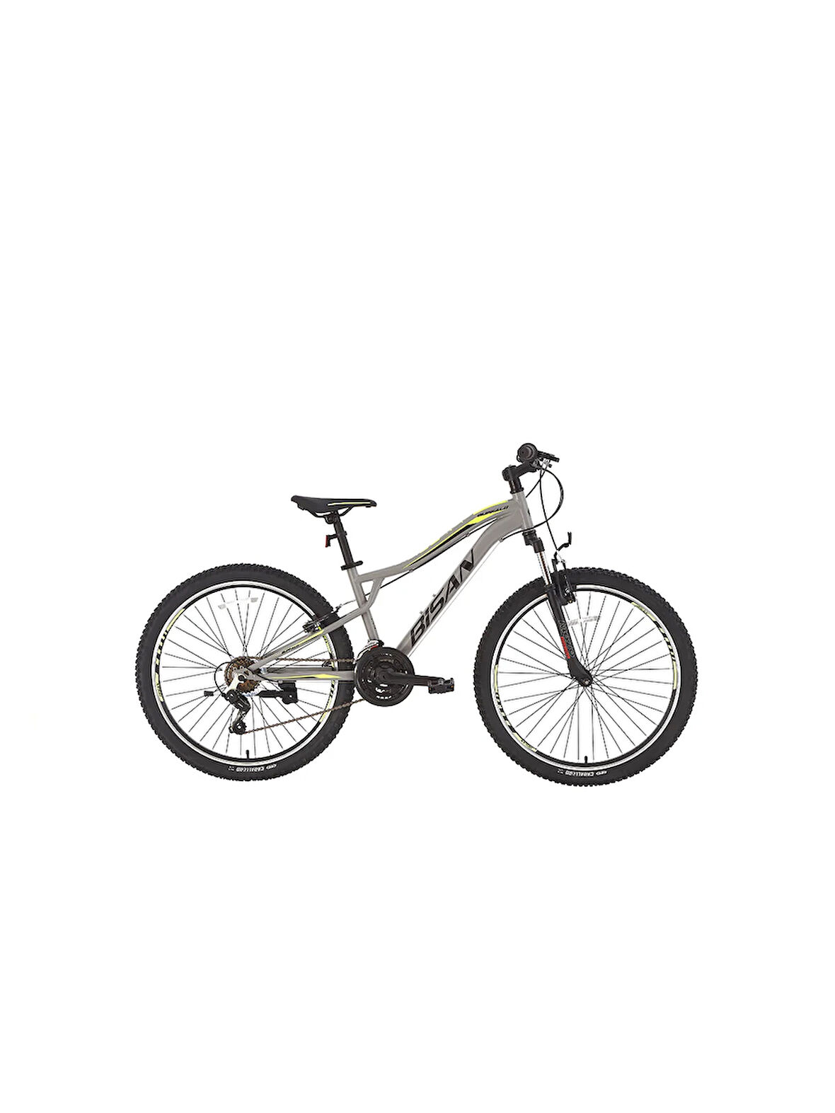 BİSAN BUFFALO DAĞ BİSİKLETİ 35 CM V 26 JANT 21 VİTES AÇIK GRİ SİYAH SARI