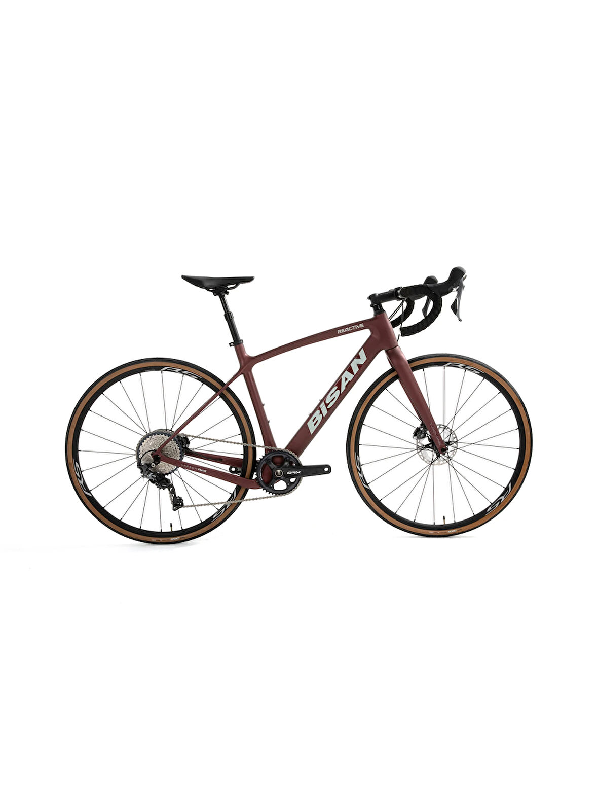 BİSAN REACTİVE YOL BİSİKLETİ 54 CM DİSK FREN 700C JANT 11 VİTES MAT KOYU BORDO KREM