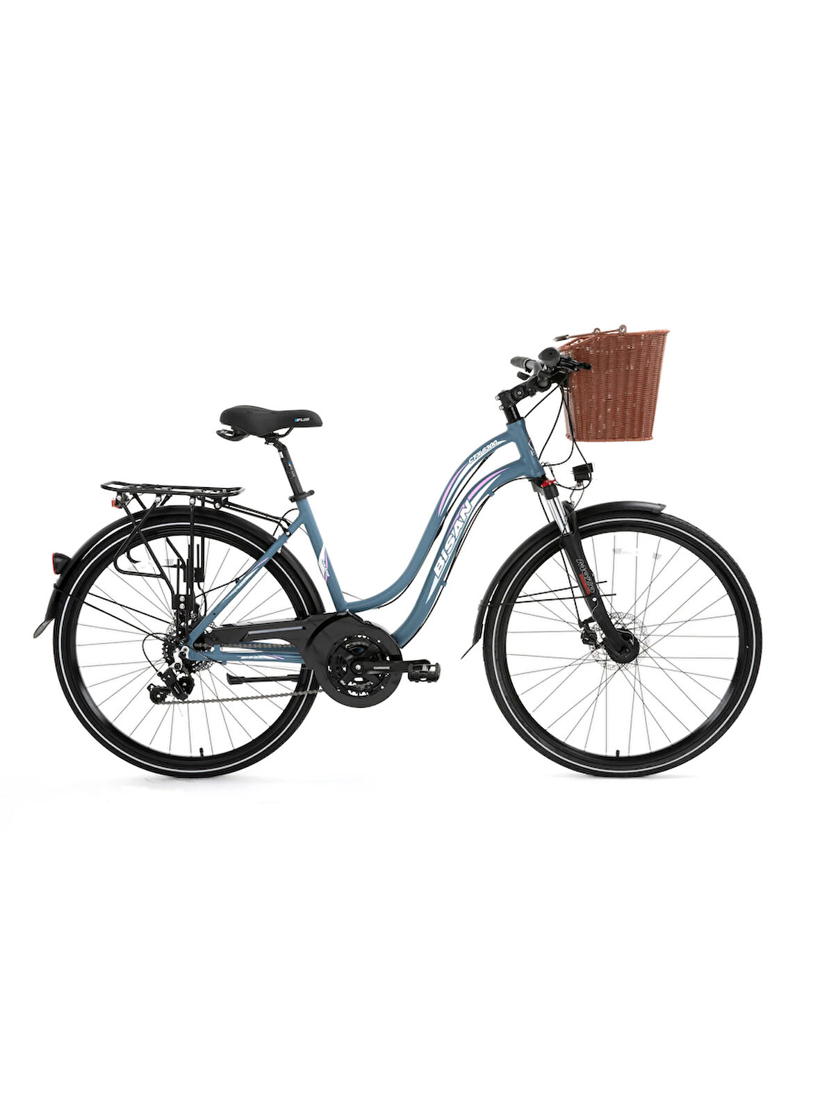 BİSAN CTX 6300 ŞEHİR BİSİKLETİ 46 CM DİSK FREN 28 JANT 21 VİTES GRİ PEMBE