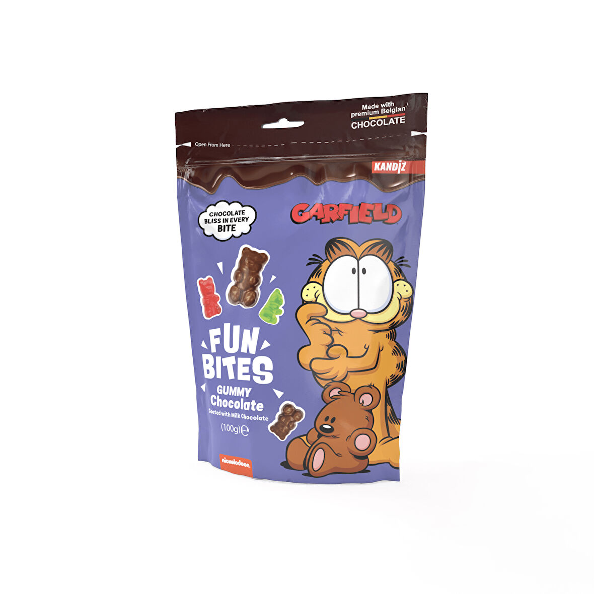 Nickelodeon Garfield Fun Bites Gummy Chocolate (100 Gr)