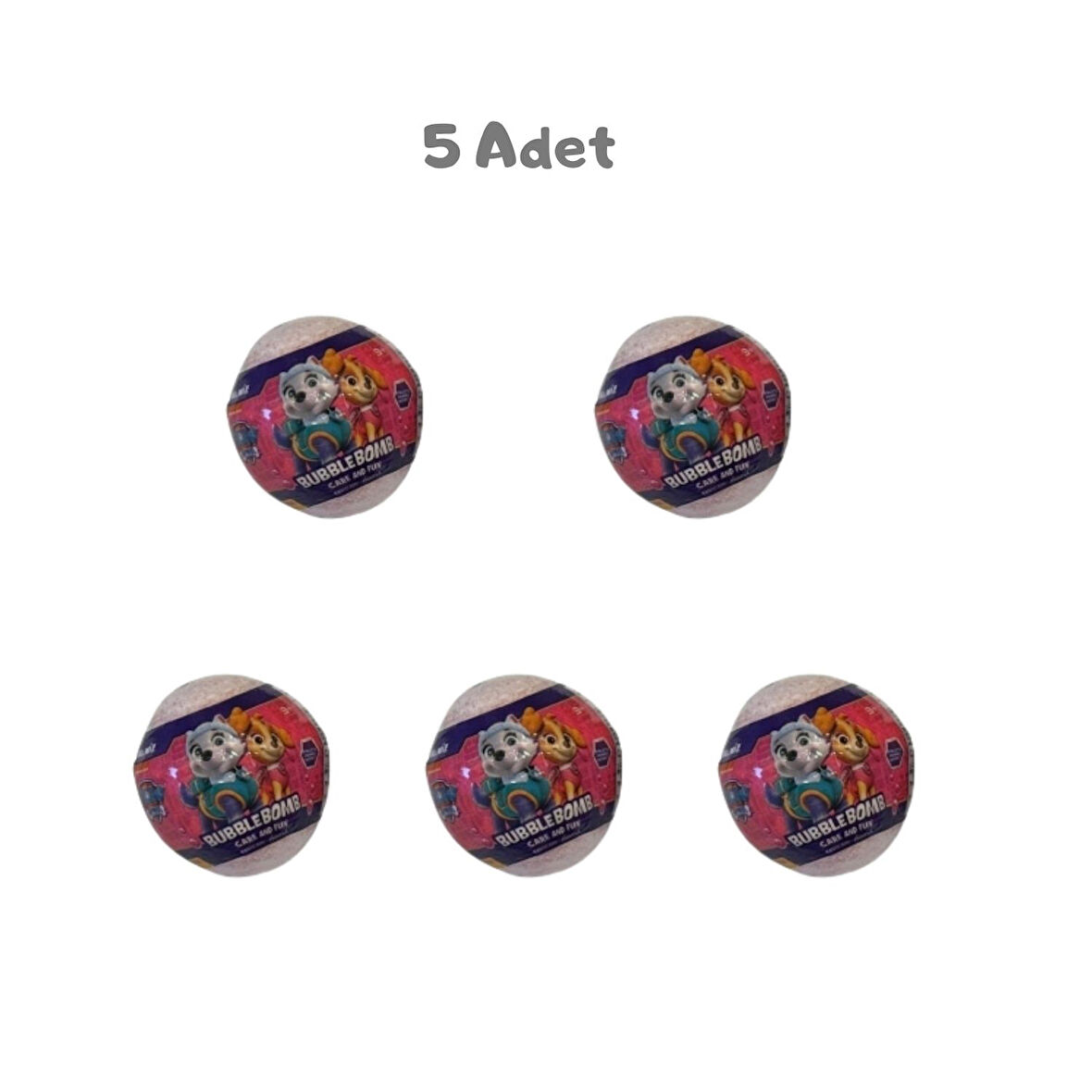 Paw Patrol Bath Bomb Mix 70g - 5 Adet