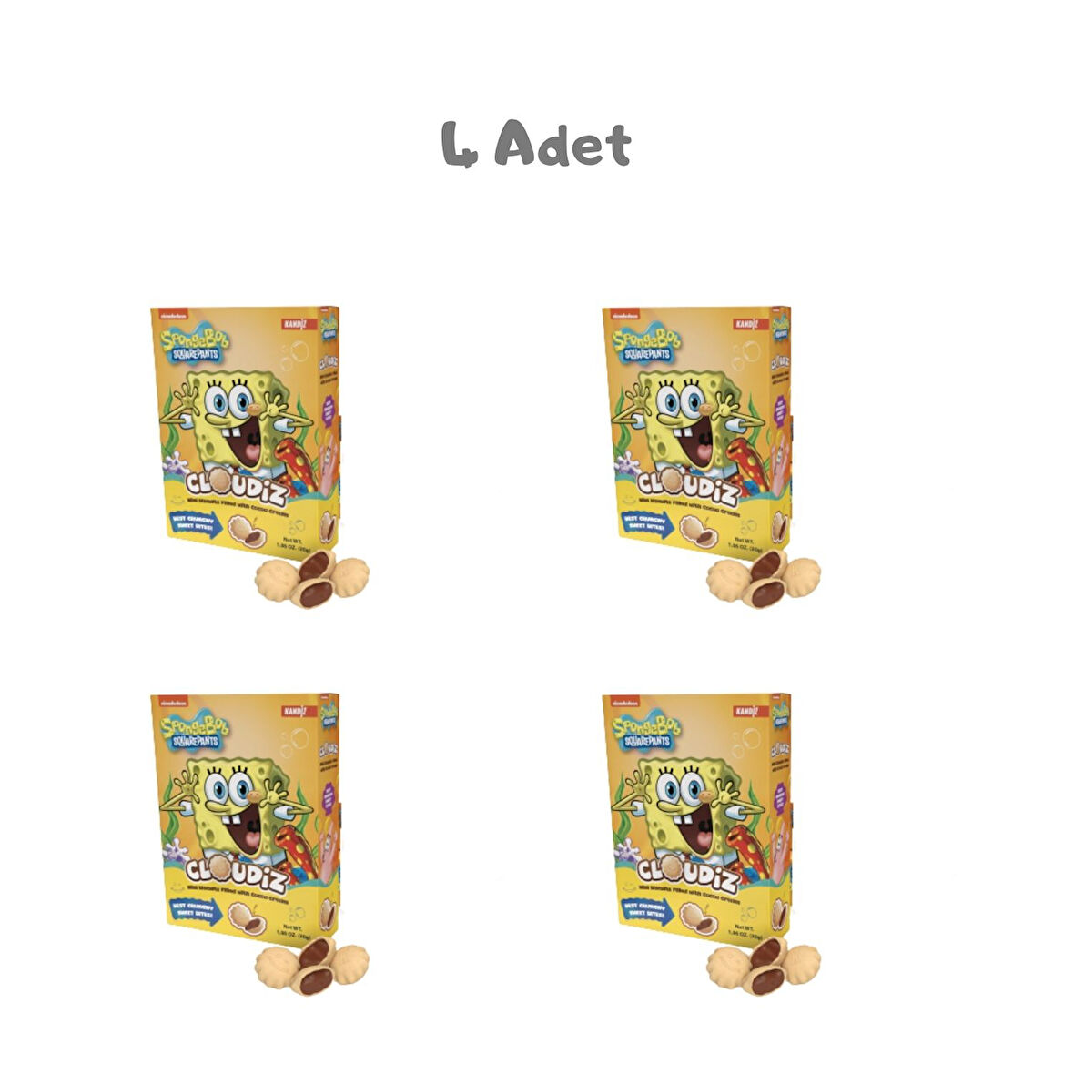 Cloudiz Chocolate Nickelodeon 30g 4 Adet