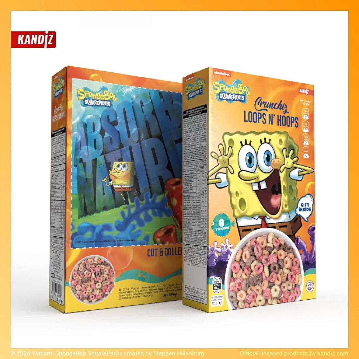 Crunchiz Loops NHoops Sponge Bob 375g