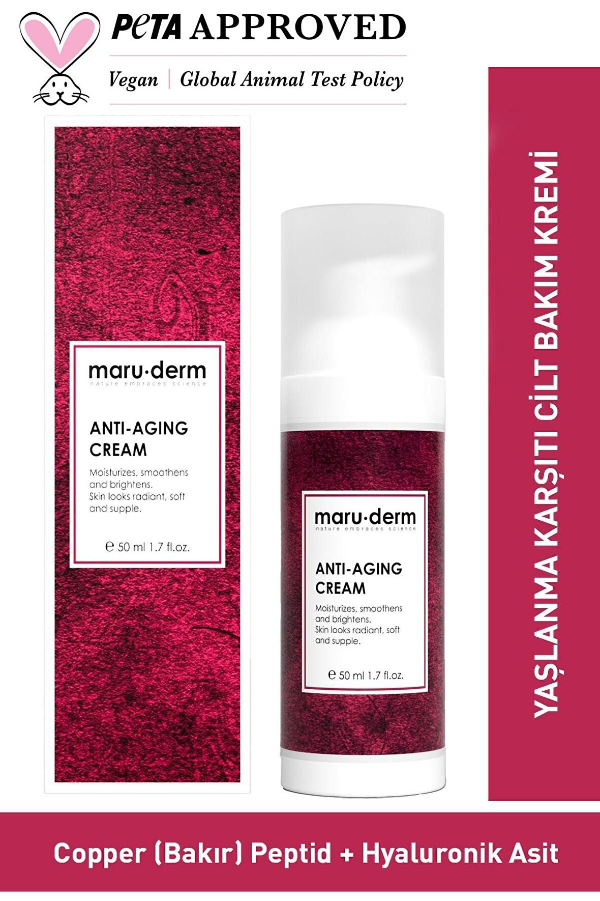 Maru.Derm Maruderm Anti-Age Kırışıklık Karşıtı Cilt Bakım Kremi 50 ml