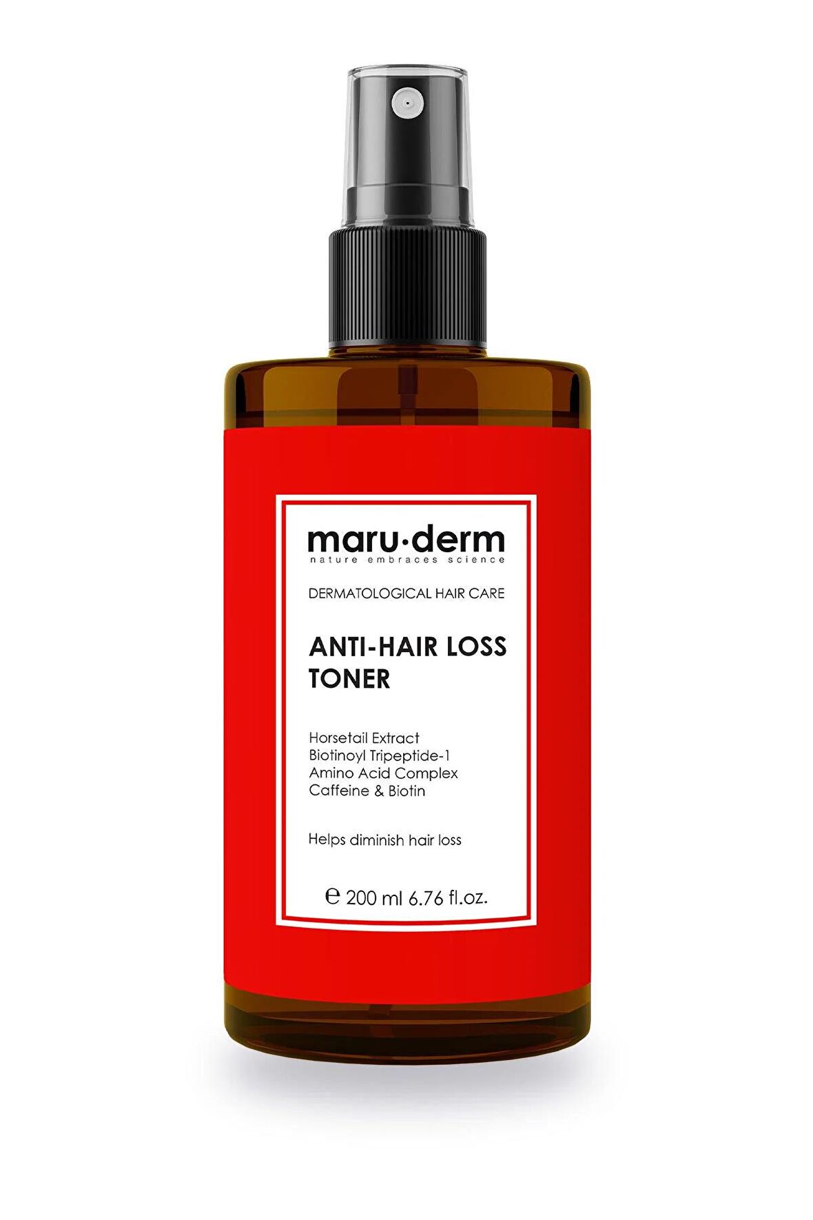 Maru.Derm Saç Tonik | Biotin & Kafein Dökülme Karşıtı Saç Toniği Sağlıklı Uzamaya Yardımcı 200 ML | Vegan